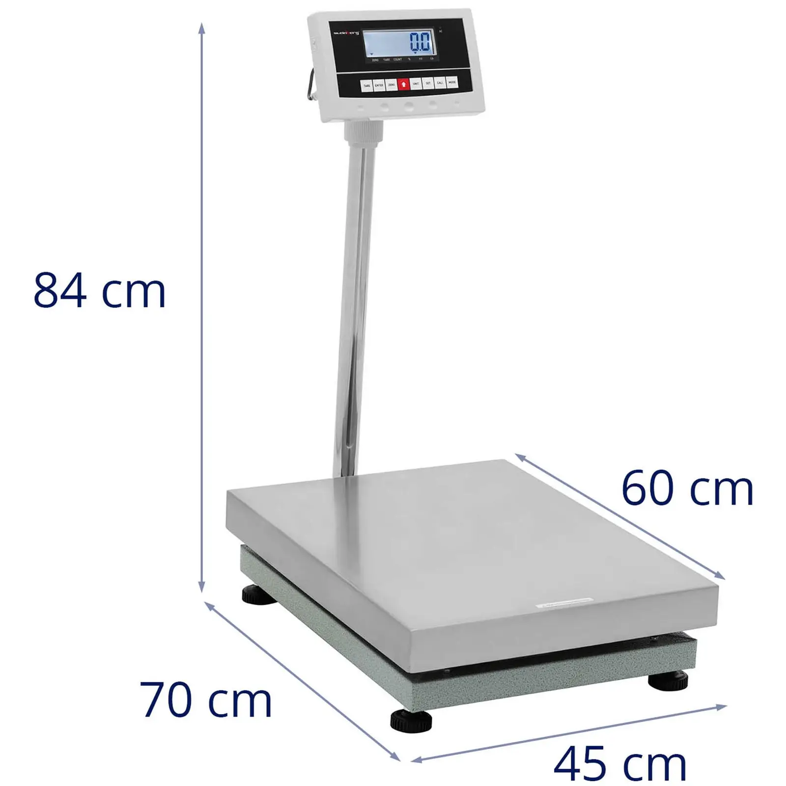 B-zboží Plošinová váha - 300 kg / 0,01 kg - 450 x 600 x 152 mm - kg / lb