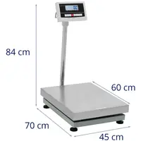 Balança de plataforma - 300 kg / 0,01 kg - 450 x 600 x 152 mm - kg/lb