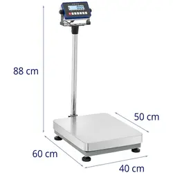 Platform scale - 60 kg / 0.002 kg - 400 x 500 x 125 mm - kg / lb
