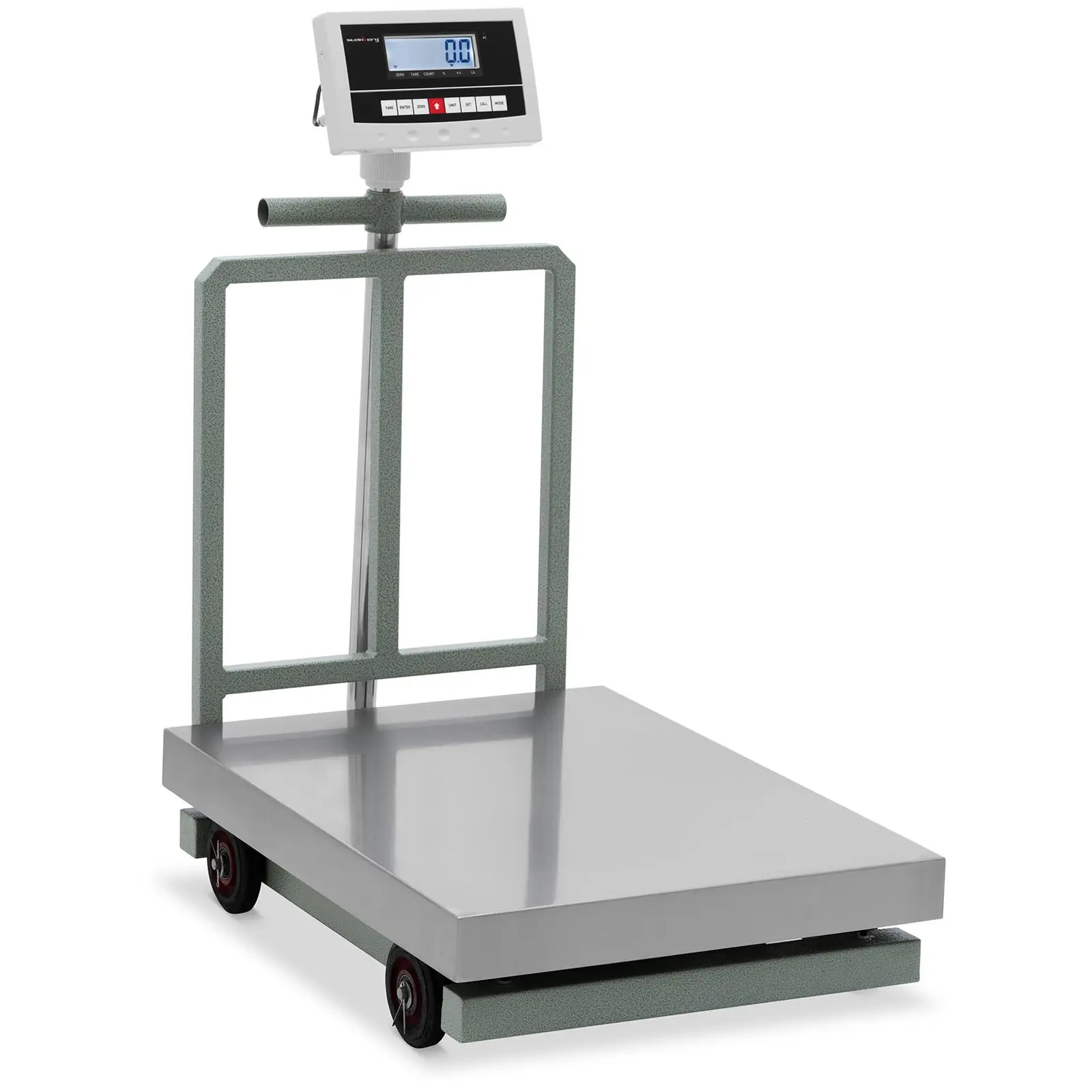 Balance plateforme - 1 000 kg / 0,2 kg - 60 x 80 cm - à roulettes - kg/lb - avec écran LCD