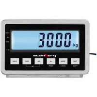 Vloerweegschaal - 3000 kg / 1 kg - 1000 x 1000 mm - LCD