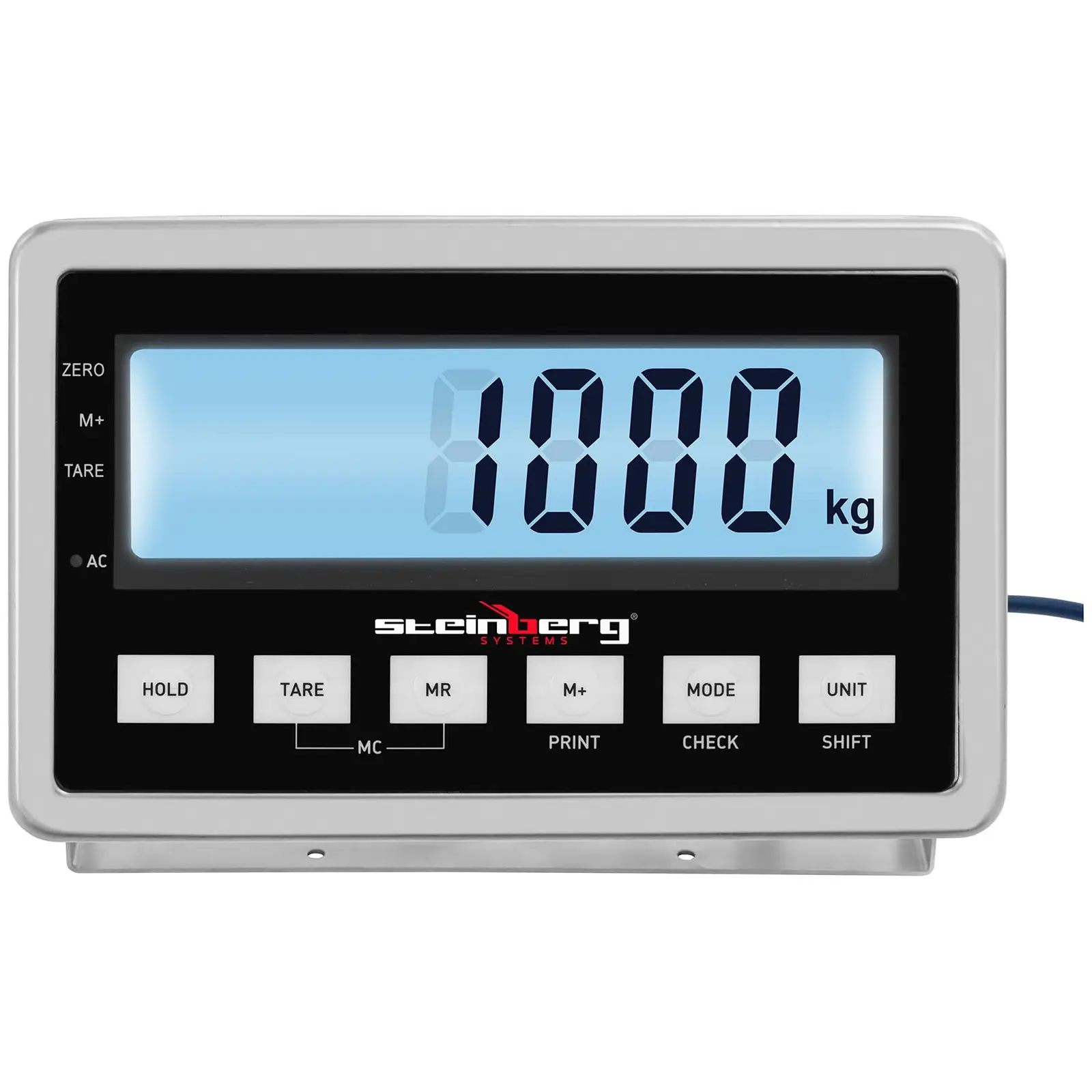 Waga platformowa - 1000 kg / 0,2 kg - 100 x 100 cm - zewnętrzny wyświetlacz LCD