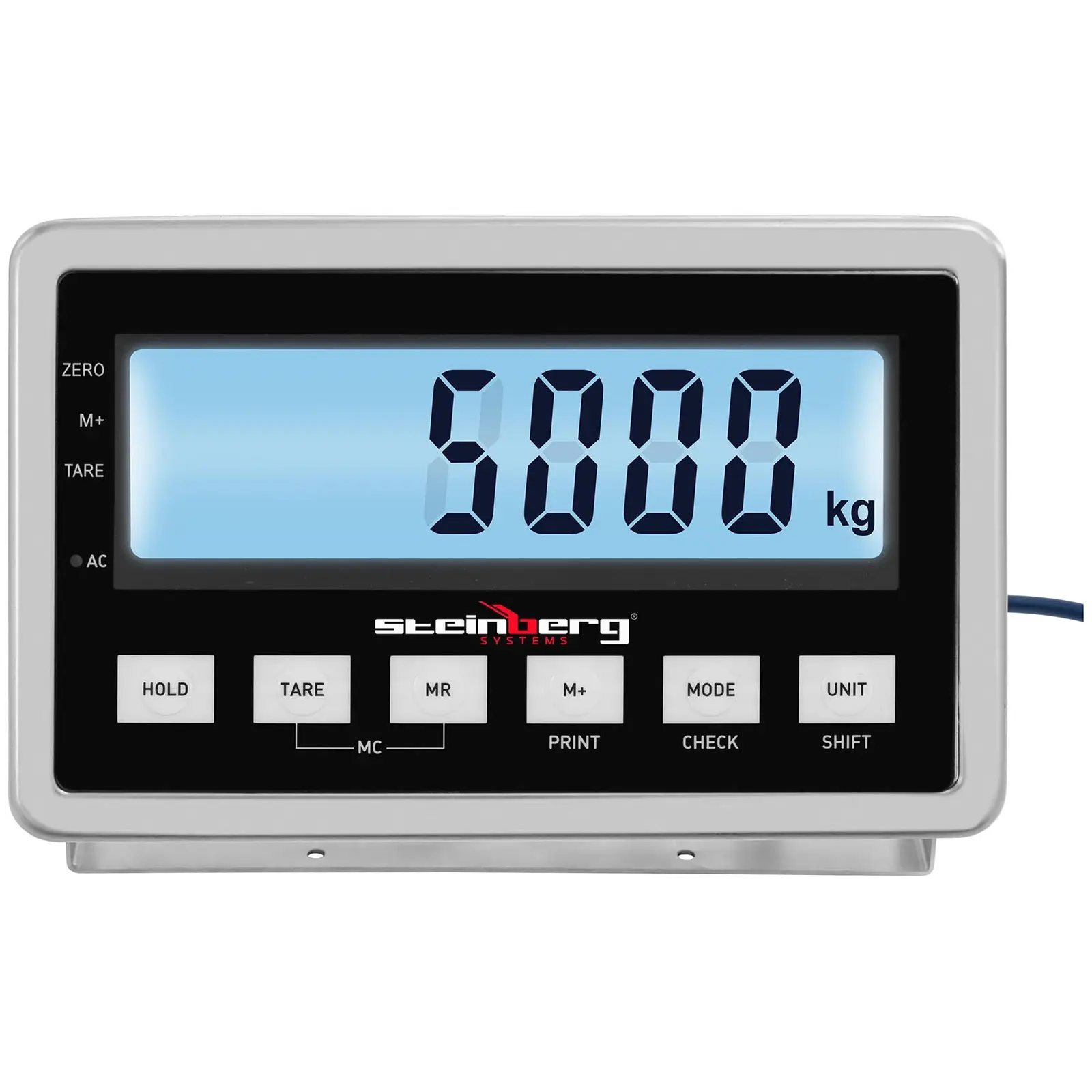 Waga platformowa - 5000 kg / 2 kg - 1500 x 1500 mm - LCD