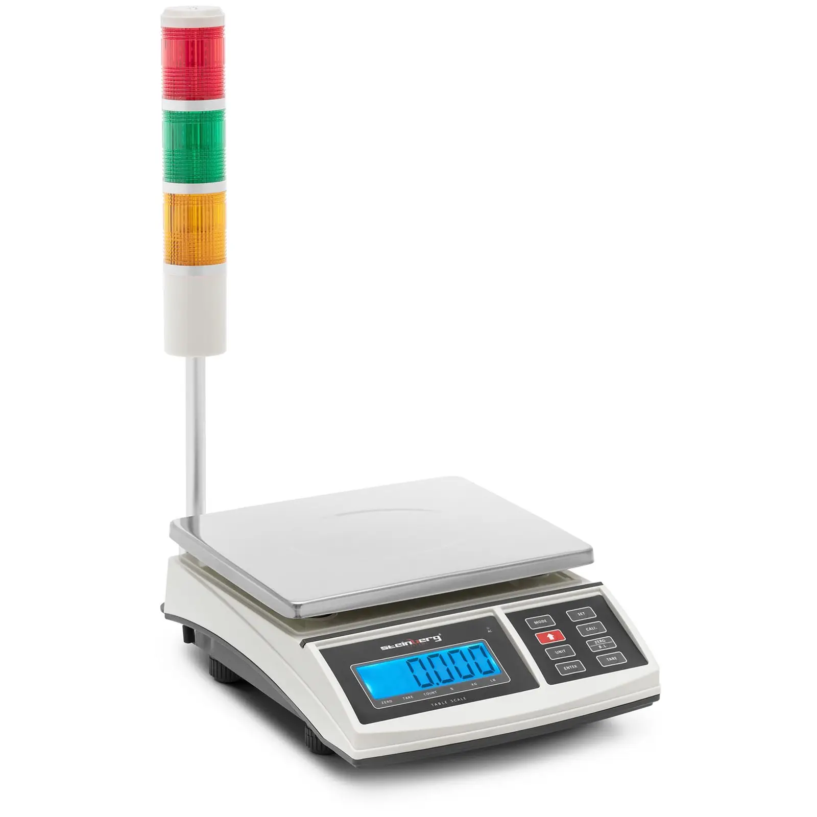 Balance de table - 3 kg / 1 g - 210 x 270 mm - Colonne lumineuse - LCD