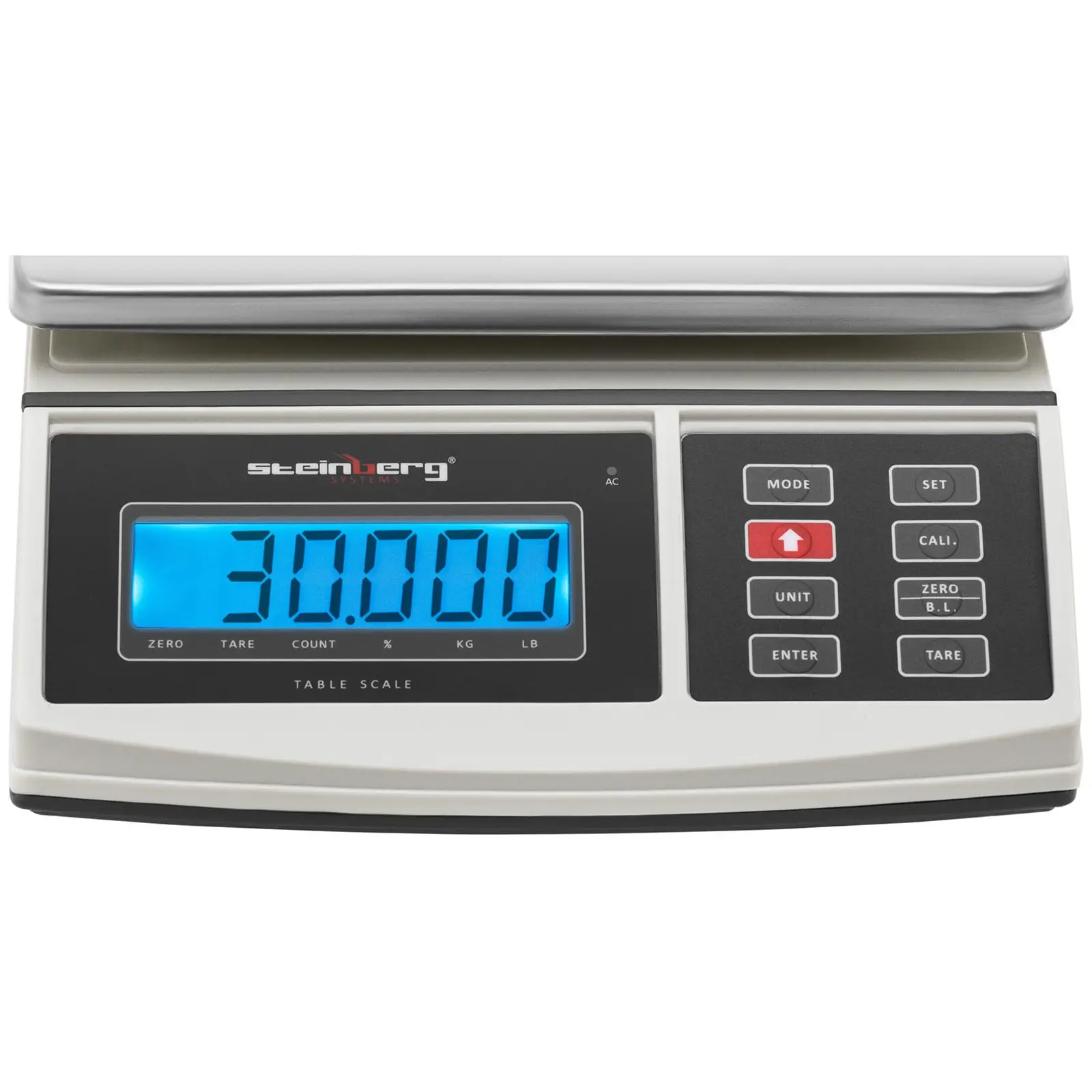 Настолна везна - 3 кг / 1 гр - 210 х 270 мм - светлинен индикатор - LCD