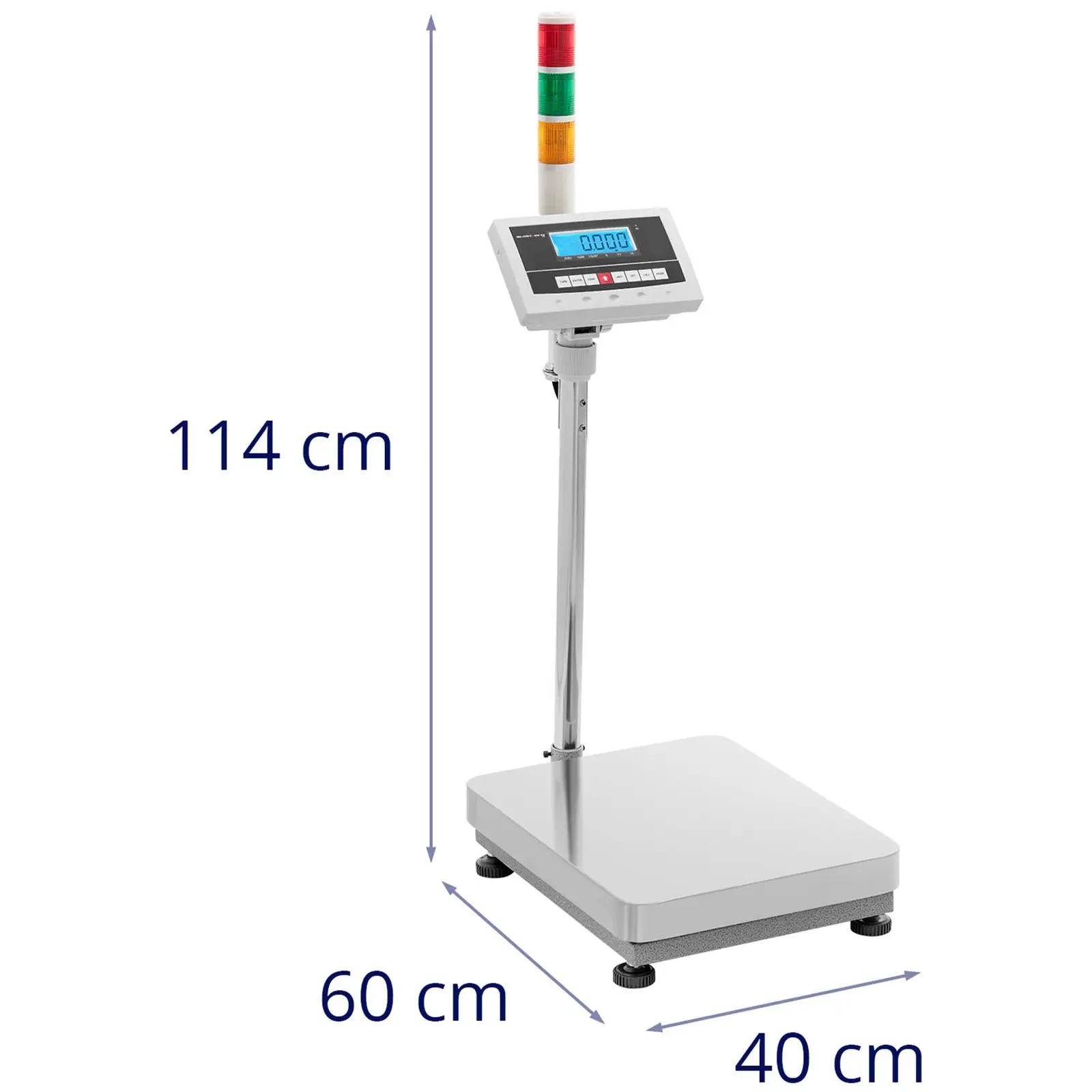 Platform Scale - Warning light - 60 kg / 0.002 kg - 400 x 500 x 122 mm - kg / lb