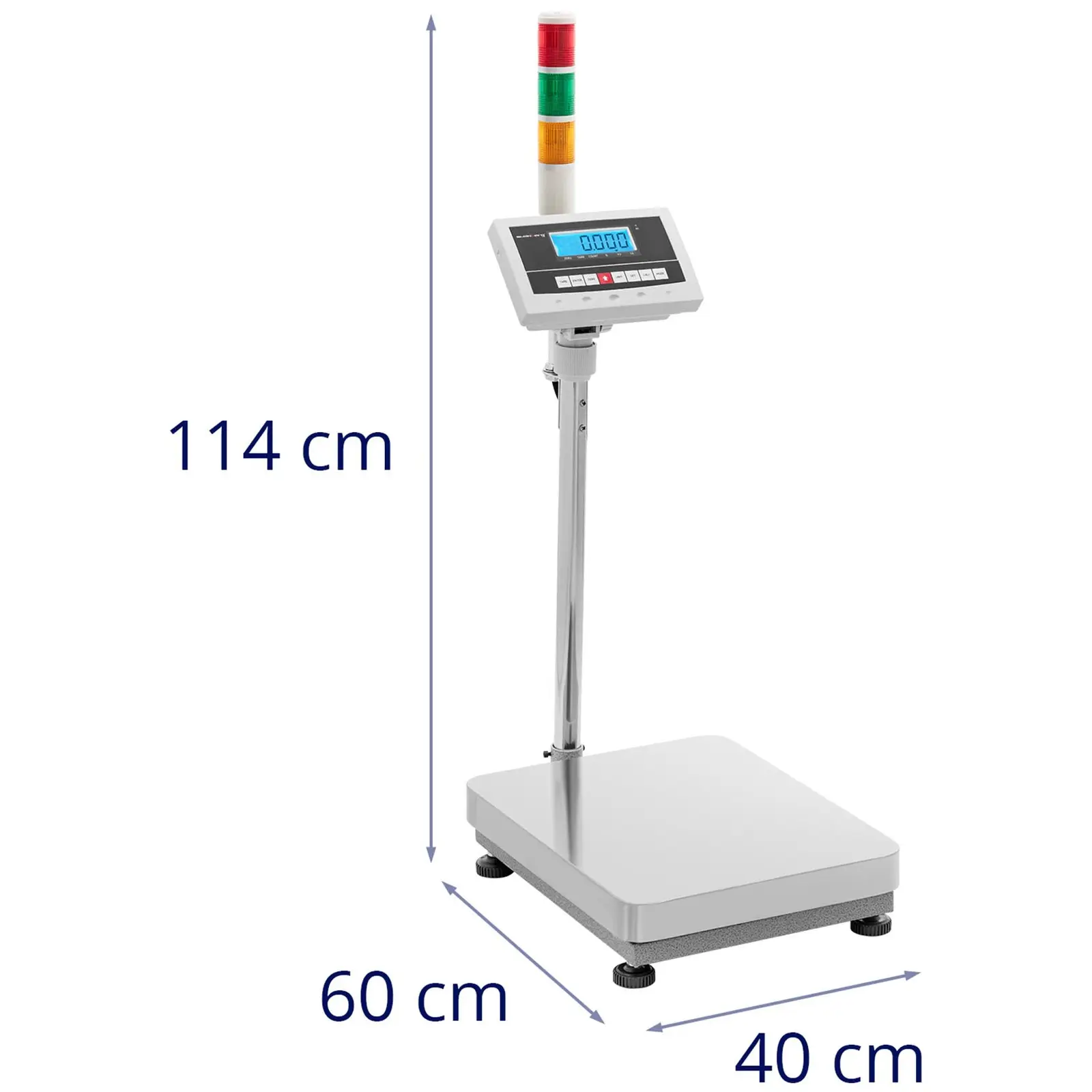 Báscula de plataforma - Indicador de advertencia - 60 kg / 0,002 kg - 400 x 500 x 122 mm - kg / lb