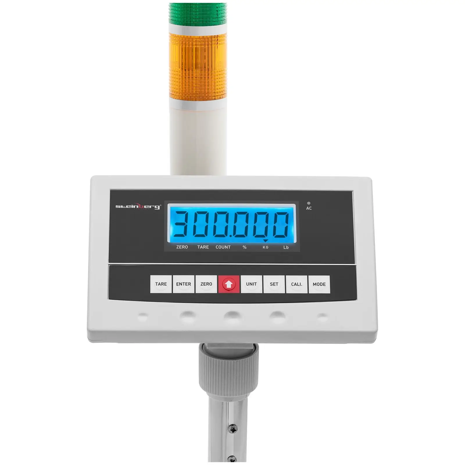 Waga platformowa - 300 kg / 0,005 kg - 40 x 50 cm - kontrolka ostrzegawcza - kg / lb - wyświetlacz LCD