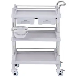 Laboratory Trolley - 3 shelves each 53 x 38 x 14 cm - 2 drawers - 30 kg