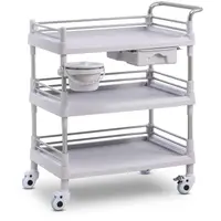 Laboratory Trolley - 3 shelves each 65 x 46 x 14 cm - 1 drawer - 30 kg