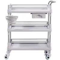 Laboratory Trolley - 3 shelves each 65 x 46 x 14 cm - 1 drawer - 30 kg