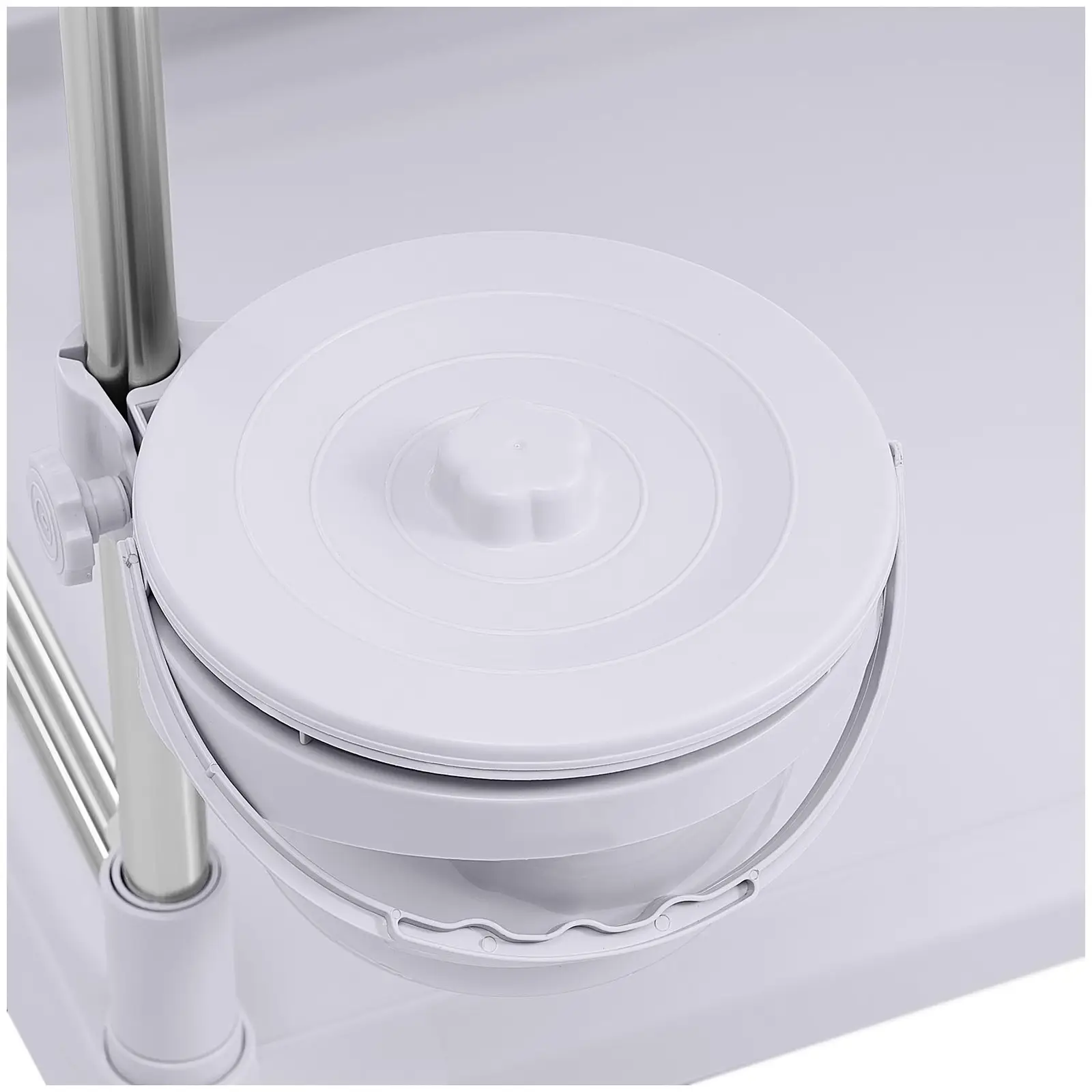 Cărucior de laborator - 2 rafturi fiecare 65 x 46 x 14 cm - 2 sertare - 40 kg (Bazin de murdărie: 1 Pc)