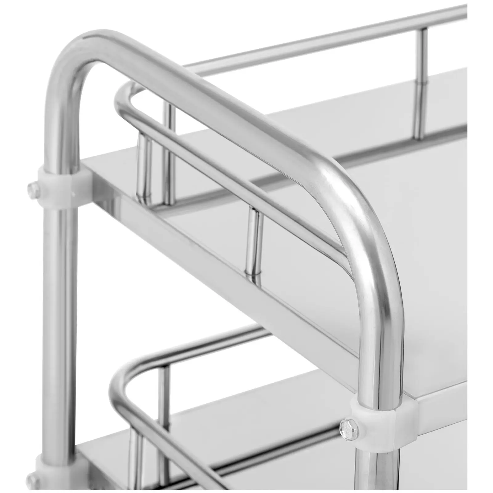 Laboratory Trolley - stainless steel - 3 shelves each 56 x 36 x 13 cm - 1 drawer - 15 kg