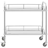 Laboratory Trolley - stainless steel - 2 shelves each 75 x 44 x 2.5 cm - 20 kg