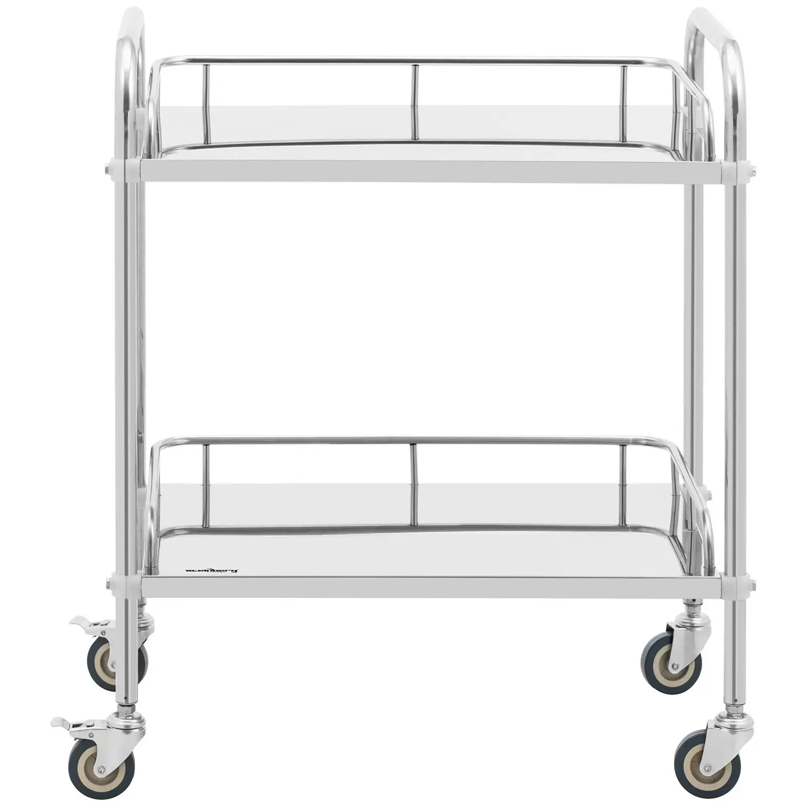 Laborwagen - Edelstahl - 2 Ablagen je 60 x 40 x 2,5 cm - 20 kg