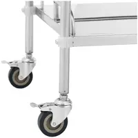 Laboratorijski voziček - nerjaveče jeklo - 2 polici po 45 x 36 x 2,5 cm - 20 kg
