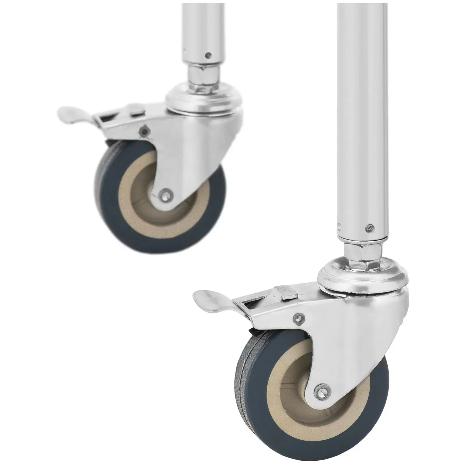 Chariot médical - inox - 2 tablettes de 63 x 40 x 12,5 cm - 20 kg (Nombre de tablettes: 2 Pc)