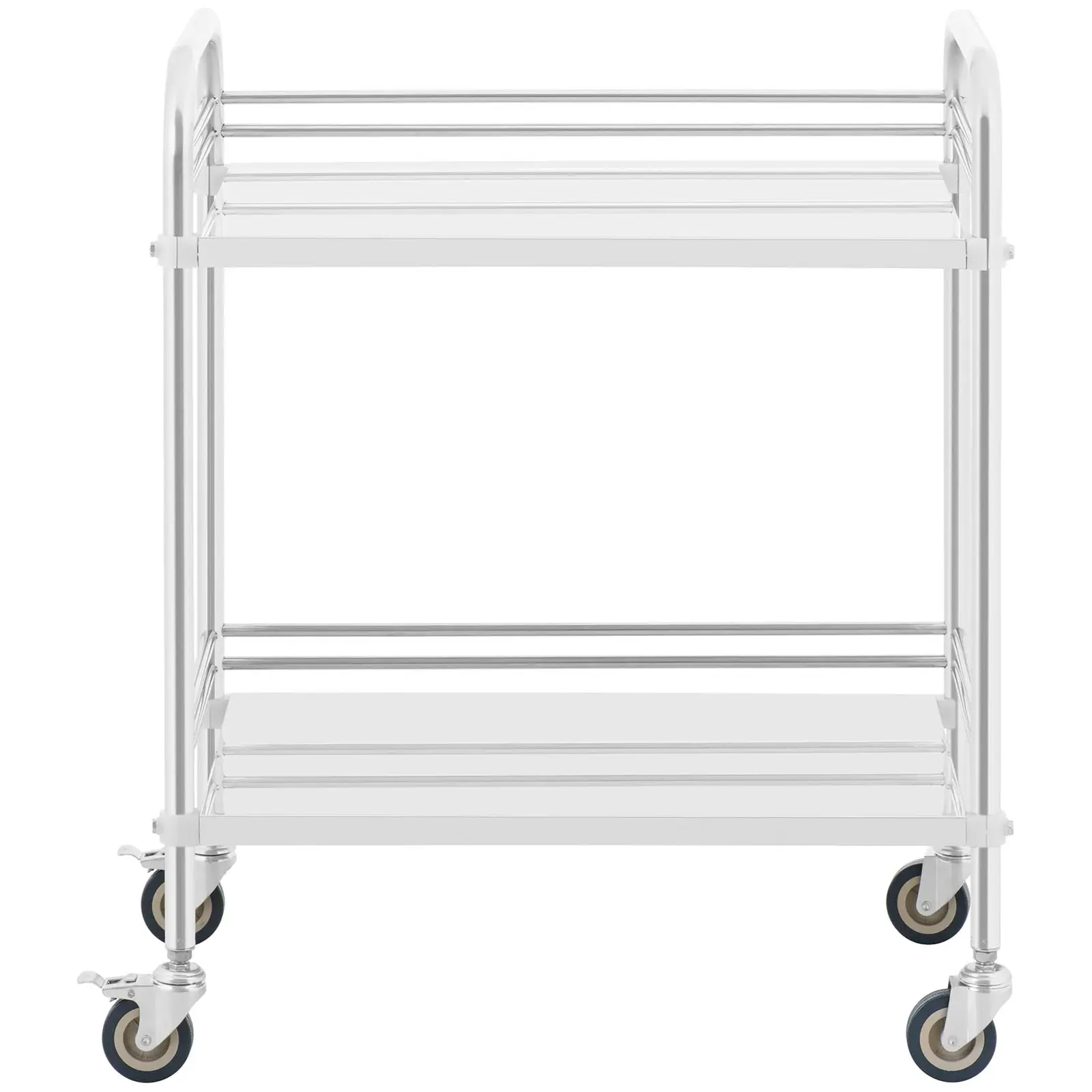 Factory second Laboratory Trolley - stainless steel - 2 shelves each 63 x 40 x 12.5 cm - 20 kg