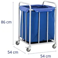 Tvättvagn - rostfritt stål - 60 kg