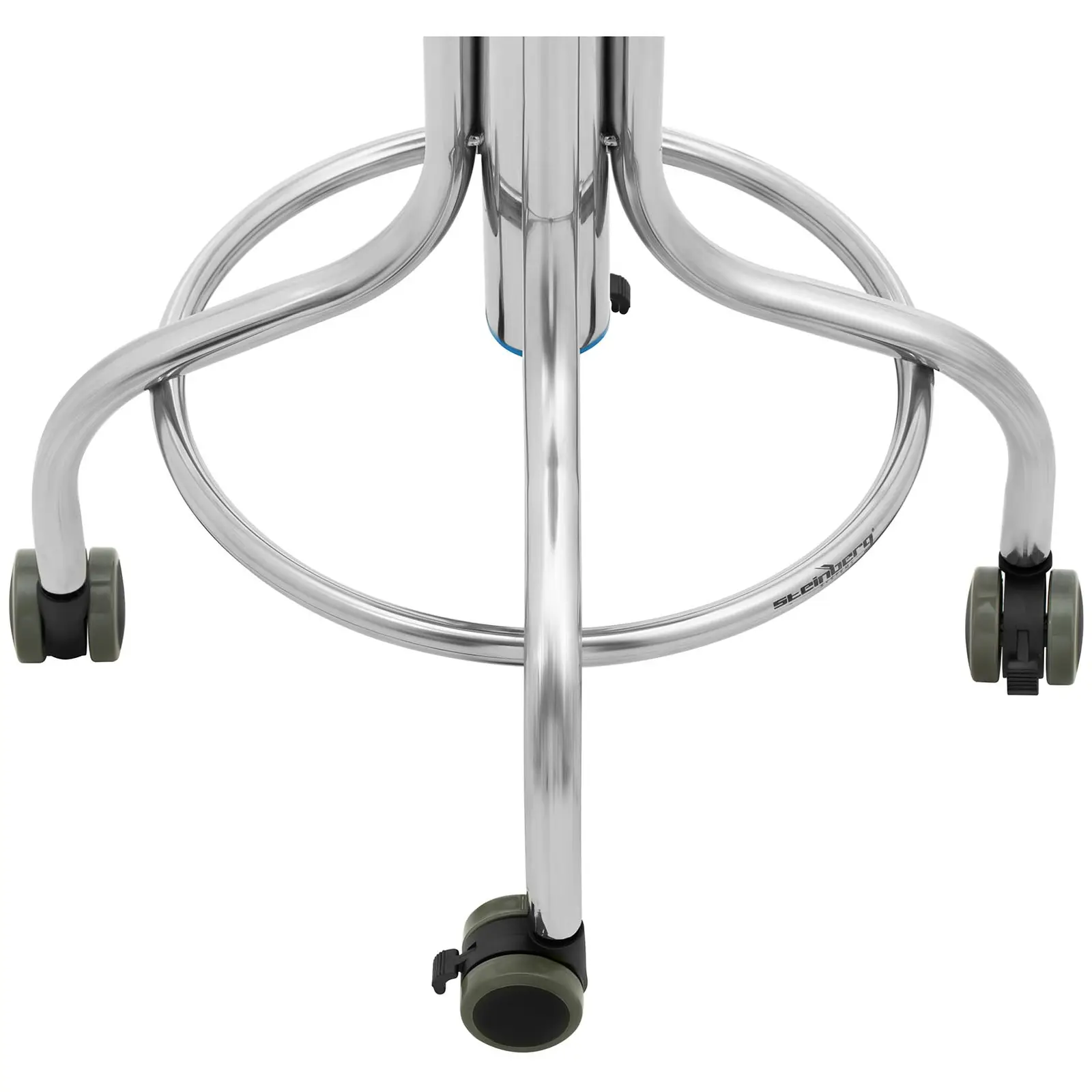 Tabouret labo - à roulettes - acier inoxydable - 100 kg