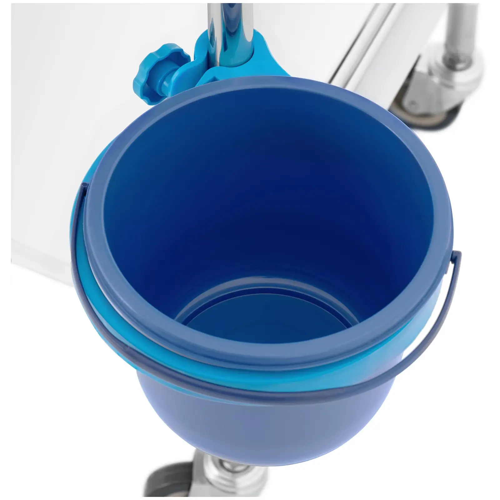 Laboratorní vozík - ušlechtilá ocel - 2 police o rozměru 58 x 41 x 15 cm - 2 zásuvky - 40 kg (Odpadkový koš: 1 Pc)
