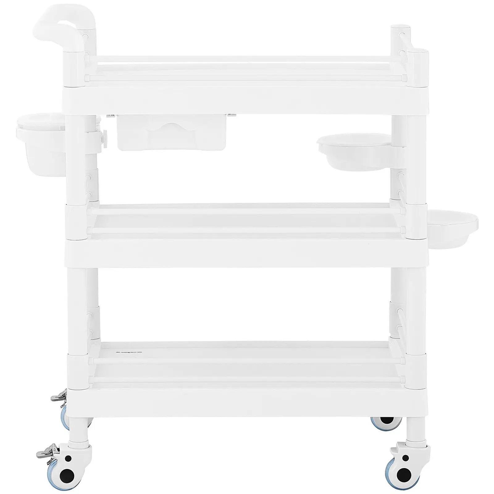 Factory second Laboratory Trolley - 3 shelves each 65 x 47 x 5 cm - 1 drawer - 3 containers - 60 kg