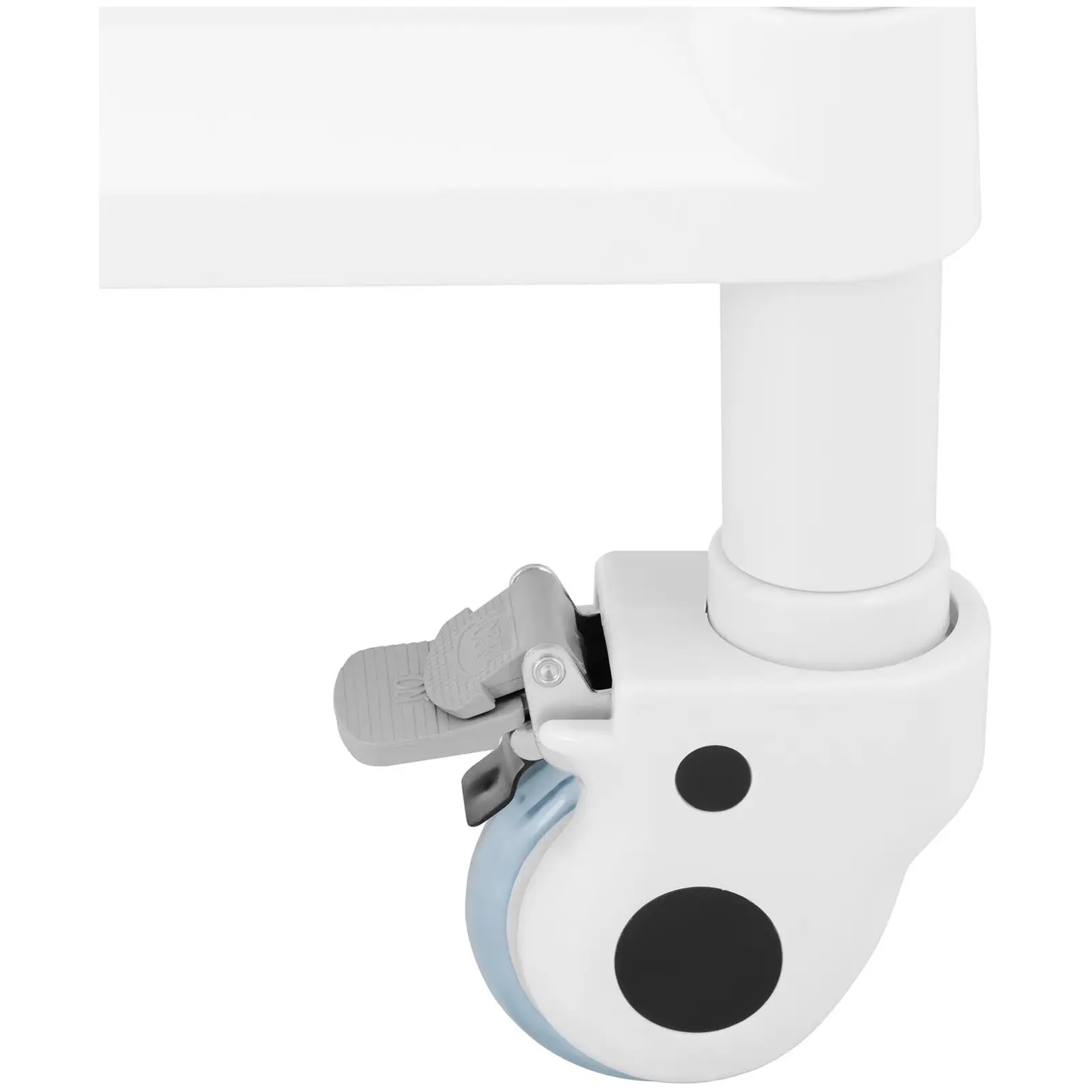 Cărucior de laborator - 3 rafturi fiecare 54 x 38 x 5 cm - 30 kg (Roți: Da)