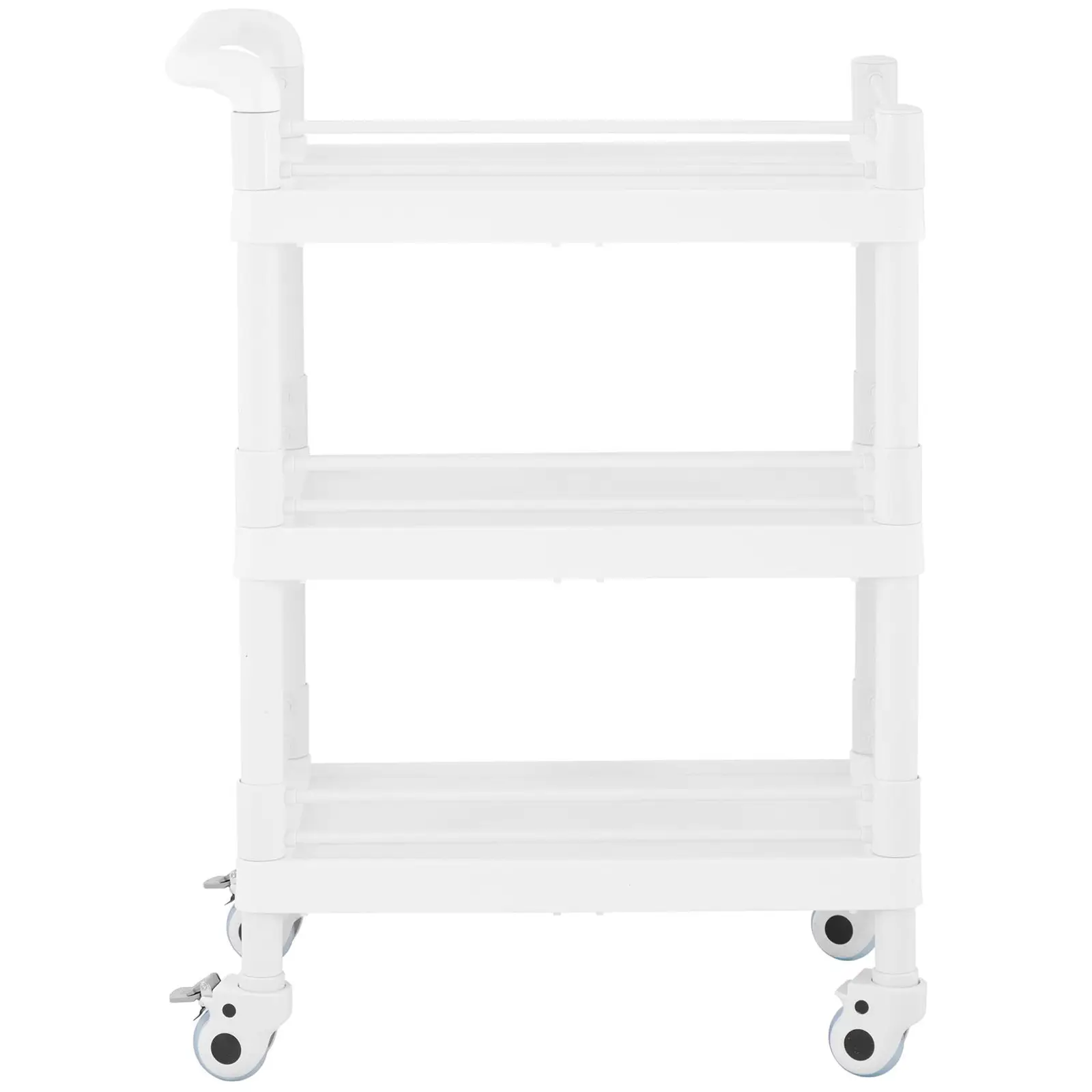 Cărucior de laborator - 3 rafturi fiecare 54 x 38 x 5 cm - 30 kg (Dimensiuni (LxlxÎ): 70 X 45 X 99 cm)