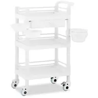Laboratory Trolley - 3 shelves each 43 x 30 x 5 cm - 1 drawer - 3 containers - 30 kg