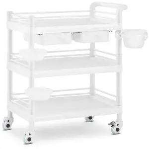 Laboratory Trolley - 3 shelves each 65 x 46 x 14 cm - 2 drawers - 3 containers - 60 kg