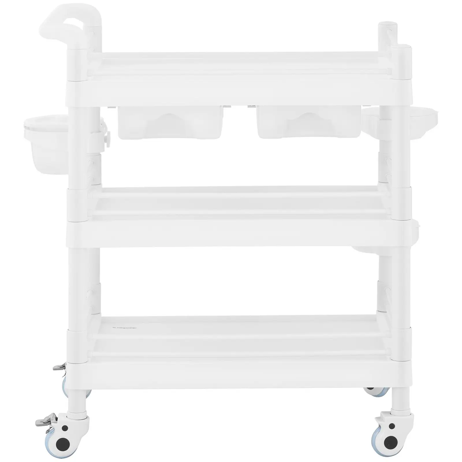 Laboratory Trolley - 3 shelves each 65 x 46 x 14 cm - 2 drawers - 3 containers - 60 kg (Load capacity - capacity max.: 60 kg)