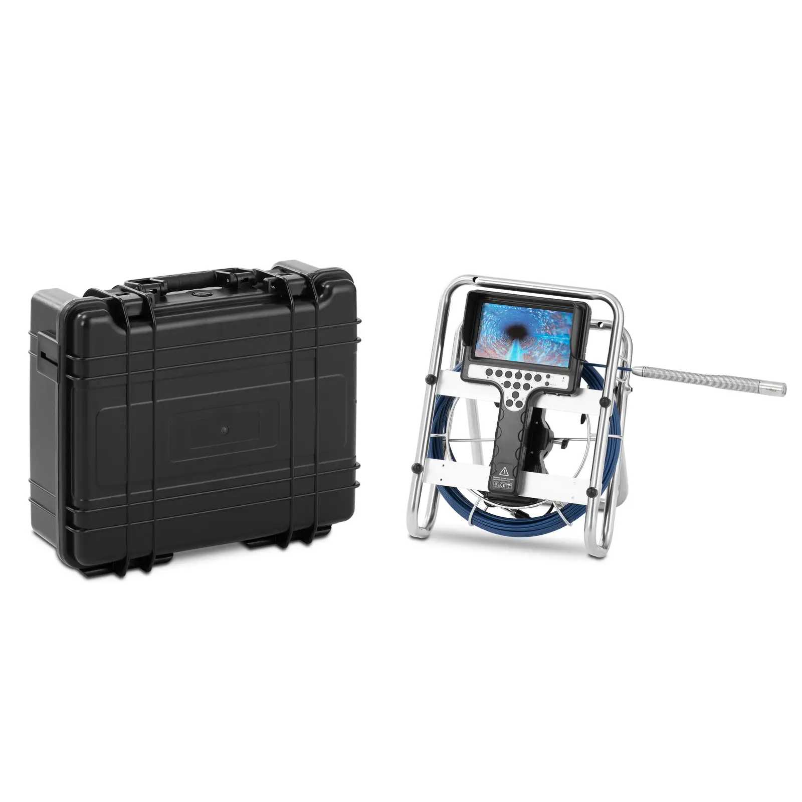 Inspeksjonskamera - 30 m - 12 lysdioder - 7" IPS-skjerm - med stativskinne - Produktbilde