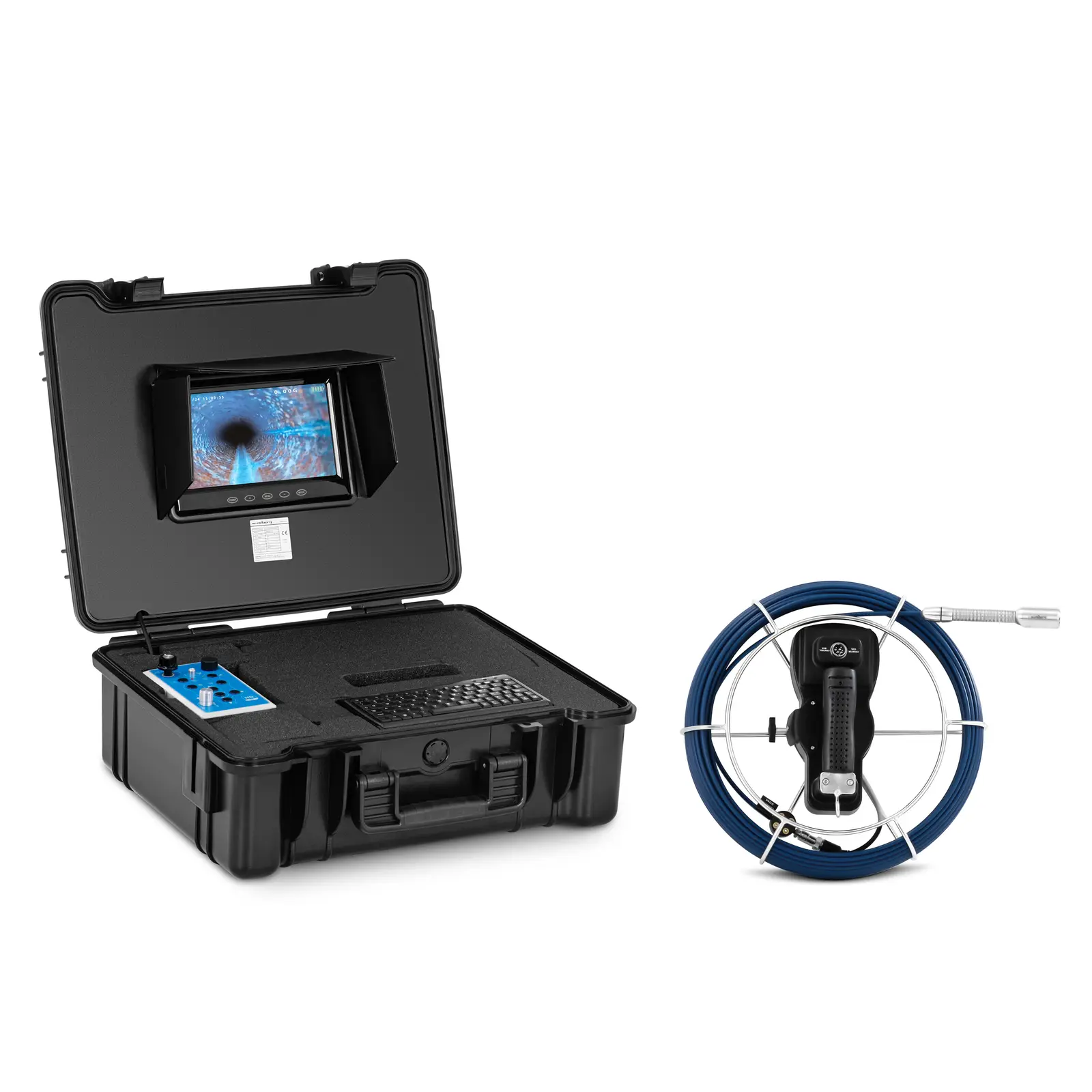 Levně Inspekční kamera 30 m 12 LED 7" barevný displej TFT - Endoskopické kamery Steinberg Systems