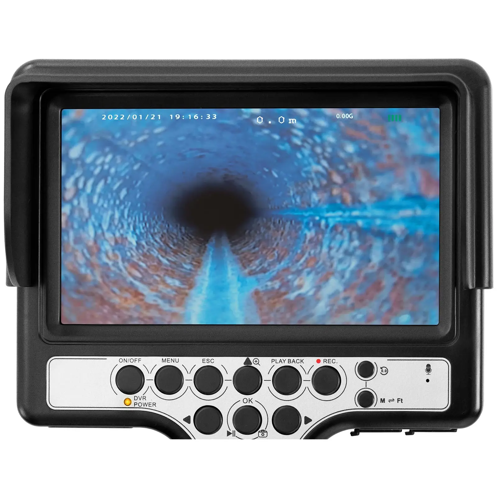 Endoskopska kamera - 60 m - 6 LED diod - 7-palčni zaslon IPS