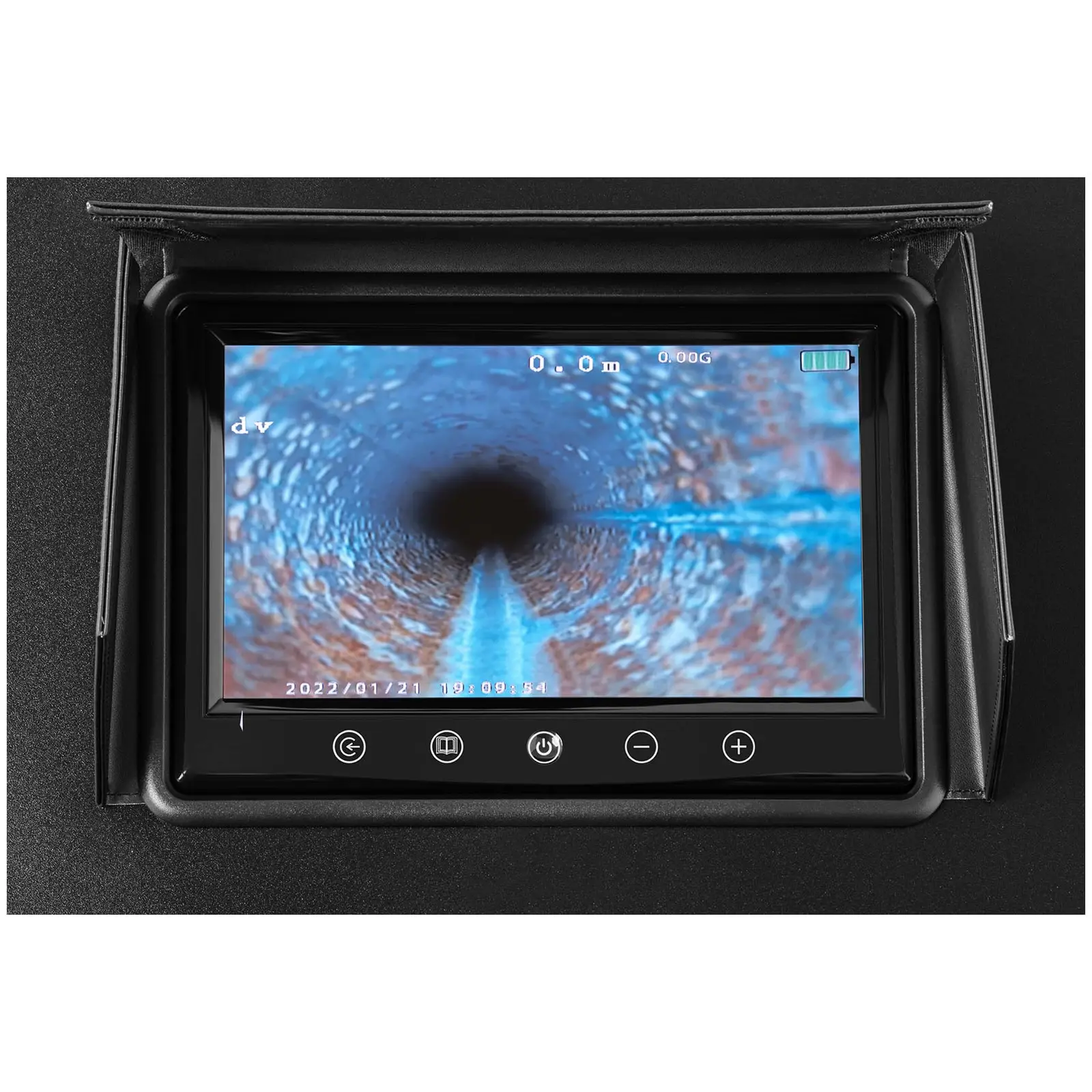 B-zboží Endoskopická kamera - 60 m - 6 LED - 9" TFT-barevný monitor (LED lampa: Ano)