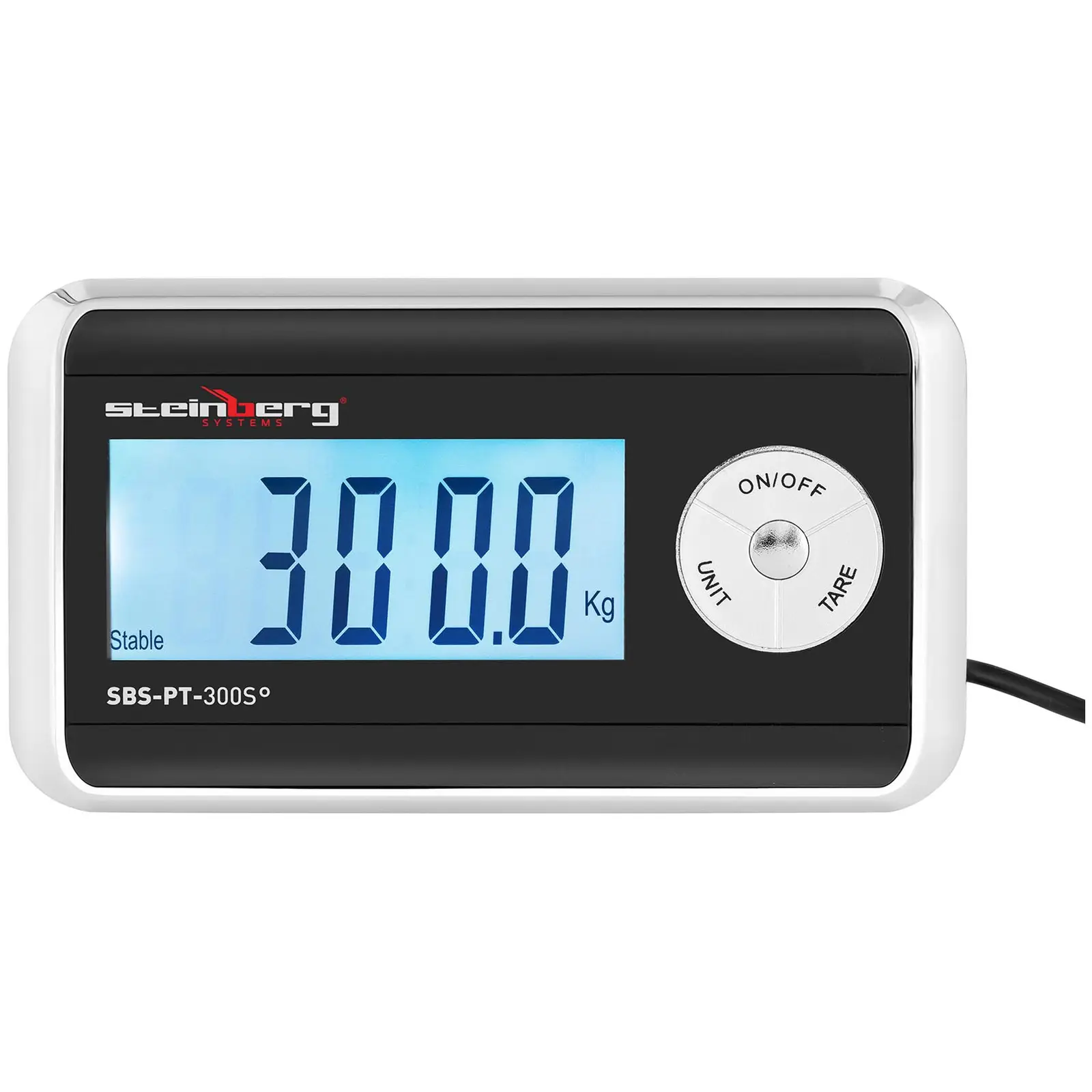 Steinberg Systems Bodenwaage SBS-PF-600/100 – 600 Kg / 100 G, Rollbare Plattformwaage Mit LCD, Klappstativ, Überlastwarnung, Für Pakete & Industrie