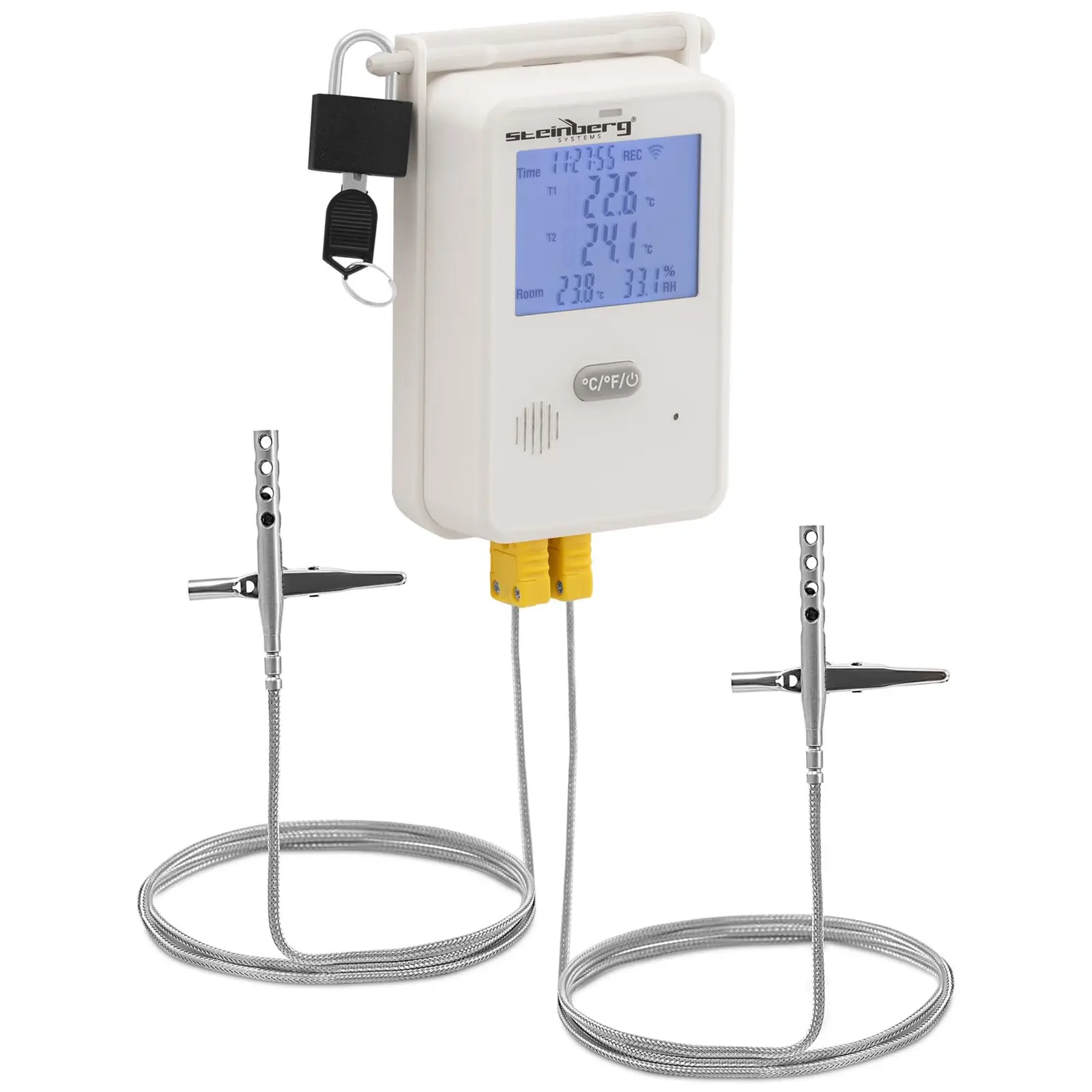 Zdjęcia - Pozostałe do budowy Steinberg Rejestrator temperatury i wilgotności - LCD - -50-350°C - 0-100 RH - USB / 