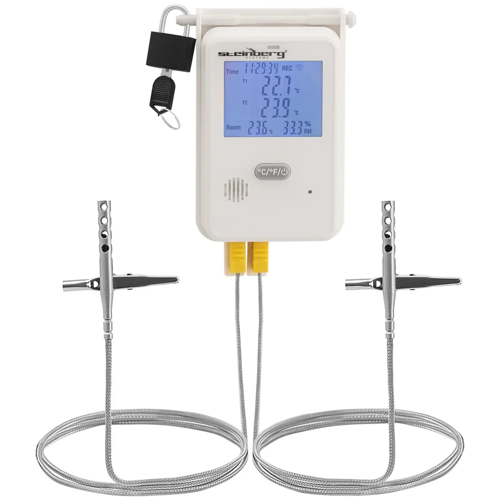 Datalogger teplota + vlhkost vzduchu - LCD - -50 - 350 ℃ - 0 až 100 % RV - USB / wifi (Automatické vypnutí: Ano)