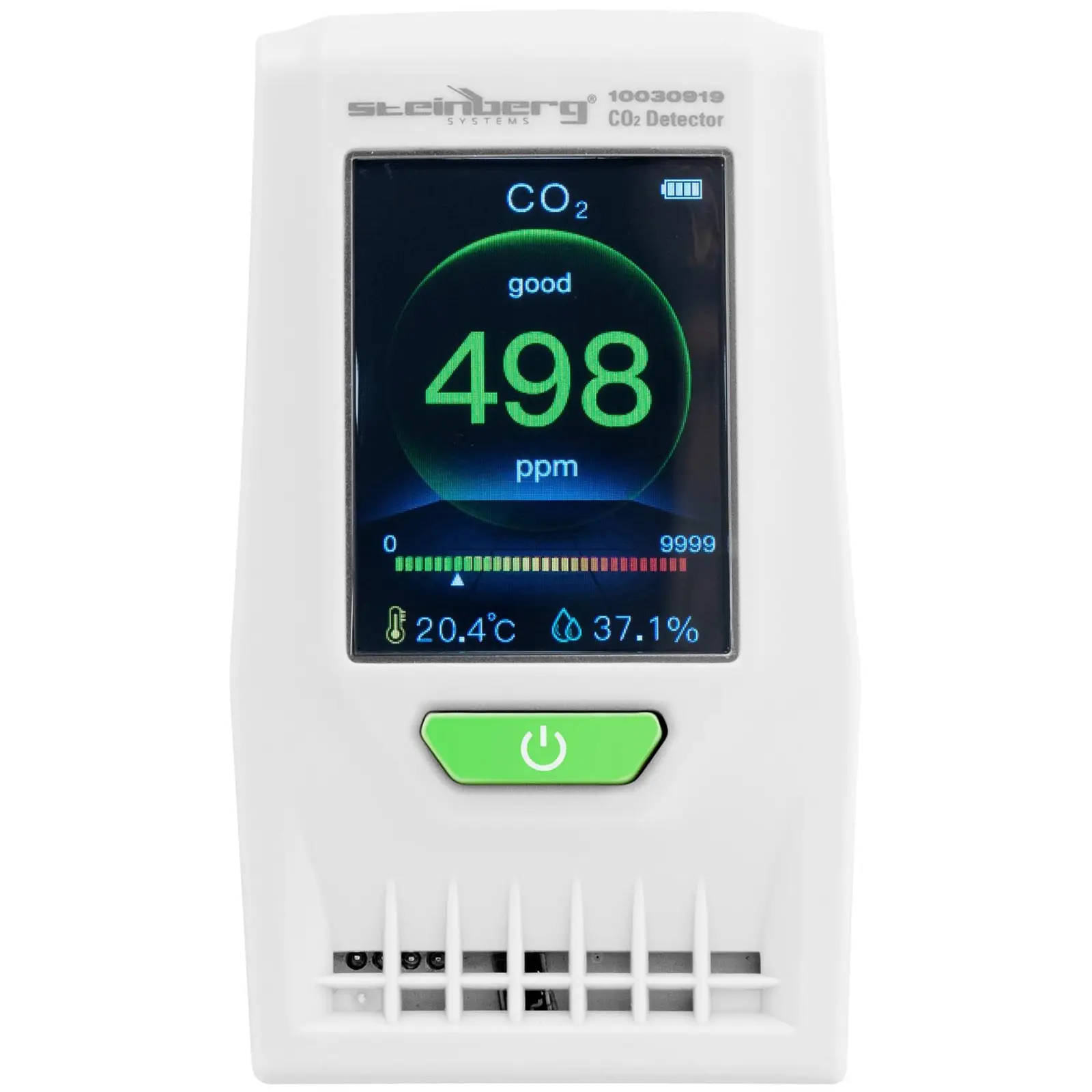 Koldioxidmätare – Inkl. temperatur, luftfuktighet, datum och tid