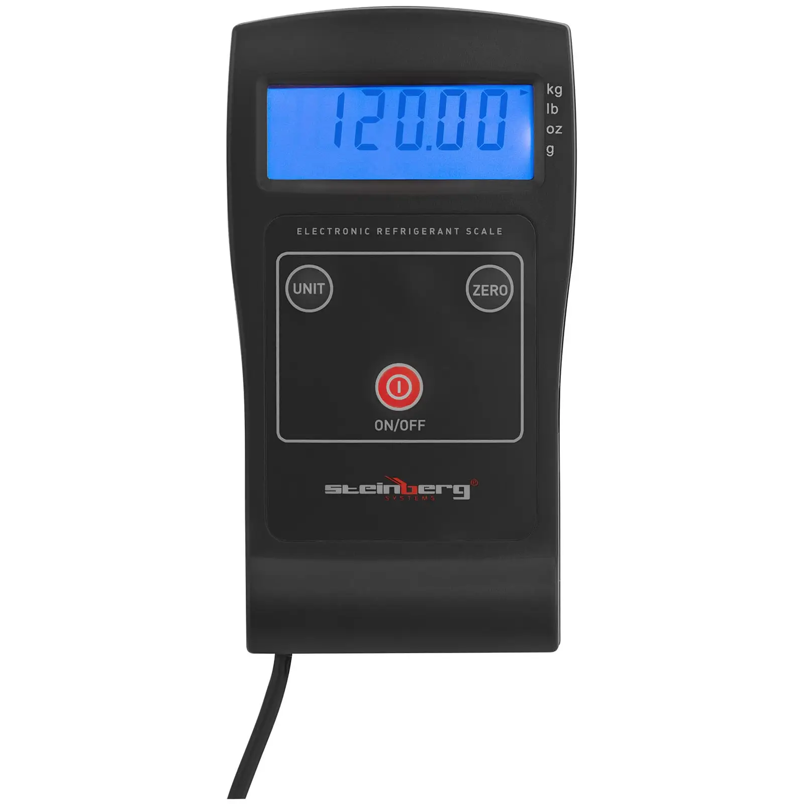 Balance de réfrigérant électronique - 120 kg - Précision : 0,02 kg - kg / lb / g / oz