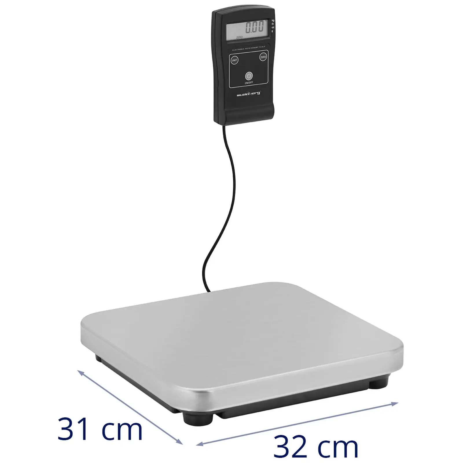 Kølemiddelvægt - 120 kg - præcision: 0,02 kg - kg / lb / g / oz