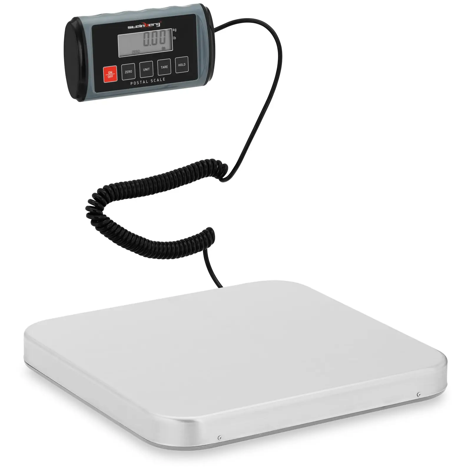 Pakkevægt - 100 kg / 0,05 kg - 31 x 32 cm - eksternt LCD