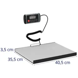 Pakketweegschaal - 200 kg / 0.1 kg - 35,5 x 40,5 cm - extern LCD-scherm