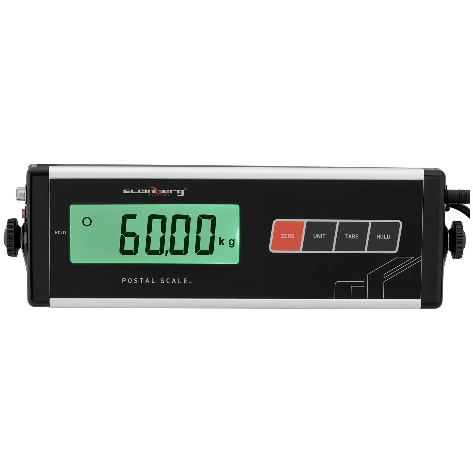 Везни за пакети - 60 кг / 0,02 кг - 35,5 x 40,5 см - външен LCD дисплей