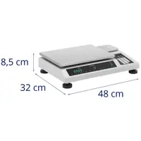 Balanza cuentapiezas - 50 kg / 1 g - Con báscula de referencia 50 kg / 0,05 g