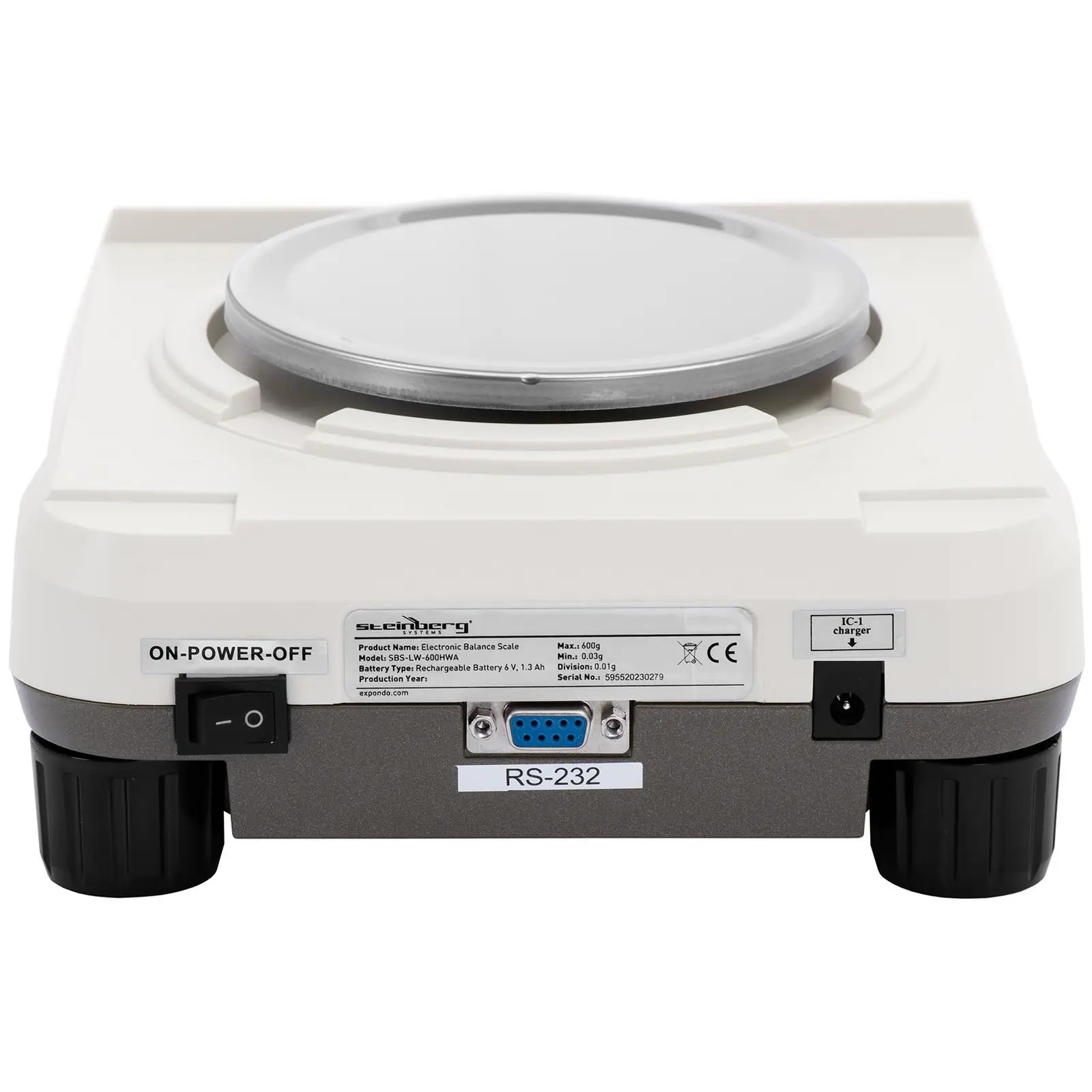Laboratorní váha - 600 g / 0,01 g - Ø 130 mm - LCD (Čitelnost: 0.01 g)