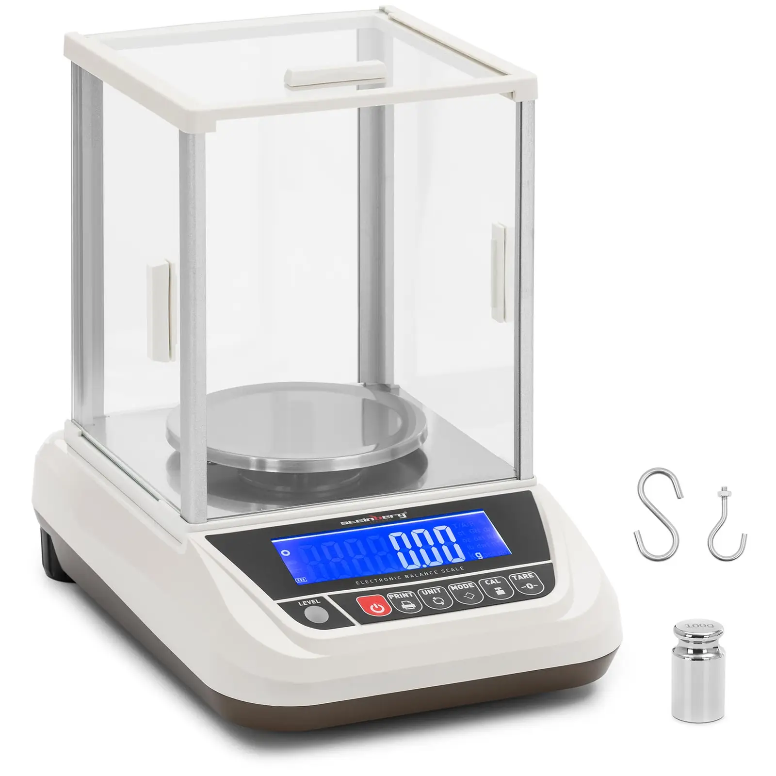 Balance de précision - 3000 g / 0,01 g - Ø 130 mm - Écran LCD - Chambre de protection en verre