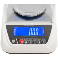 Balanza de precisión - 3000 g / 0,01 g - Ø 130 mm - LCD - Glaswindschutz