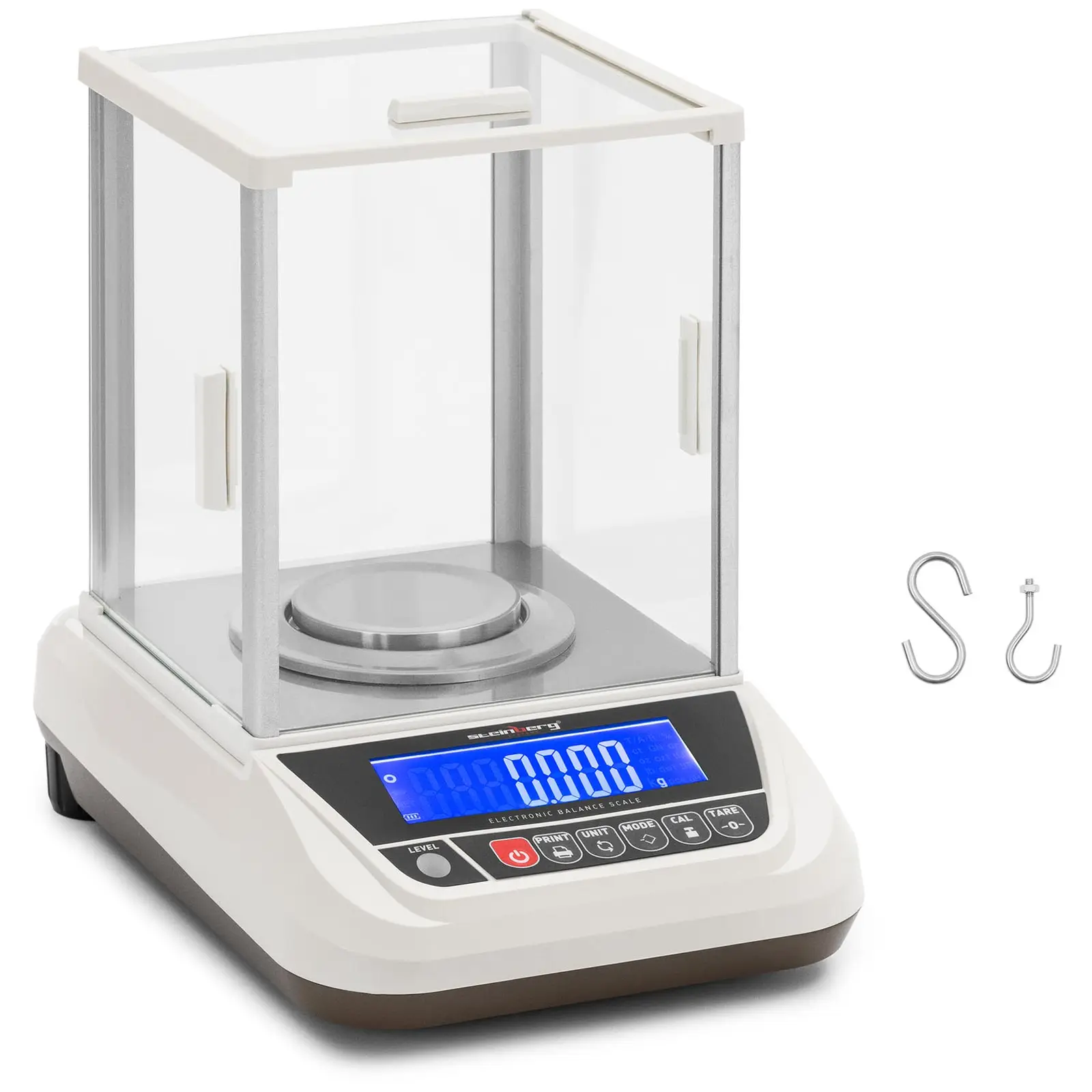 Balança de precisão - 200 g / 0,001 g - Ø 82 mm - LCD - tampa