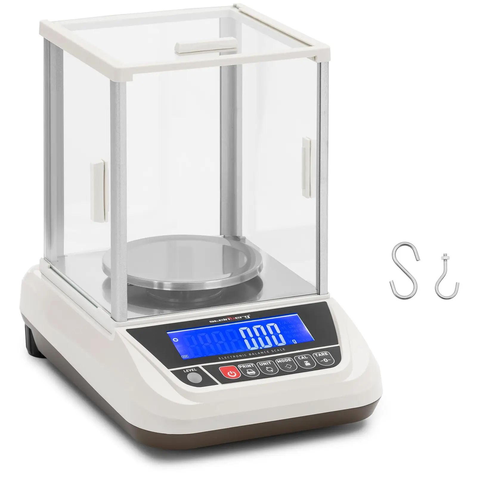 Precision Scale - 2000 g / 0.01 g - Ø 130 mm - LCD - glass windscreen